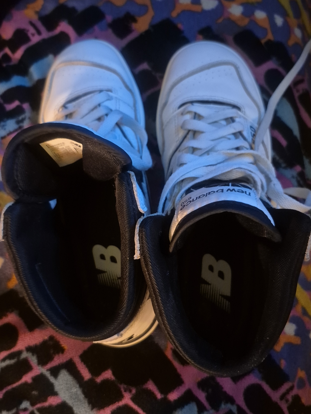 New Balance White High Top Sneakers